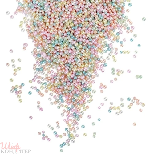 Посыпка рис воздушный БЛЕСК Нежный Лаз.мята,ван,бел,пудр,роз.1,5кг 2-5мм (808)