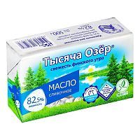 Масло сливочное "Тысяча Озер" 82,5% 500гр. 