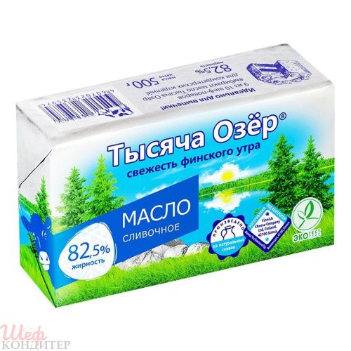 Масло сливочное "Тысяча Озер" 500гр. 82,5% 