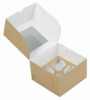 Коробка на 4 капкейка 160*160*100